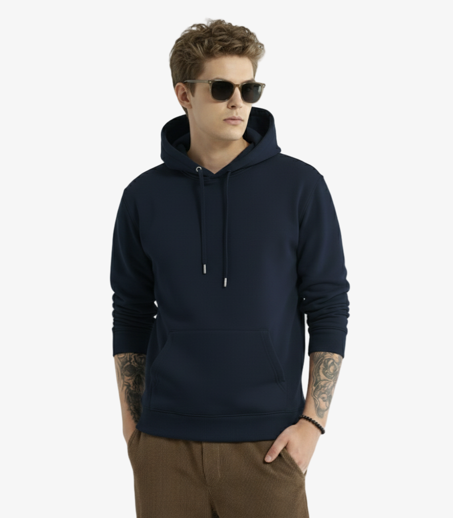 Premium Plain Navy Blue Hoodie