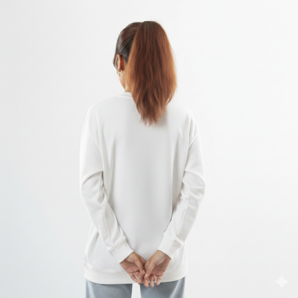 Premium White Sweatshirt