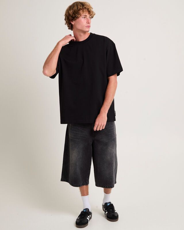 Black Oversized Plain T-Shirt