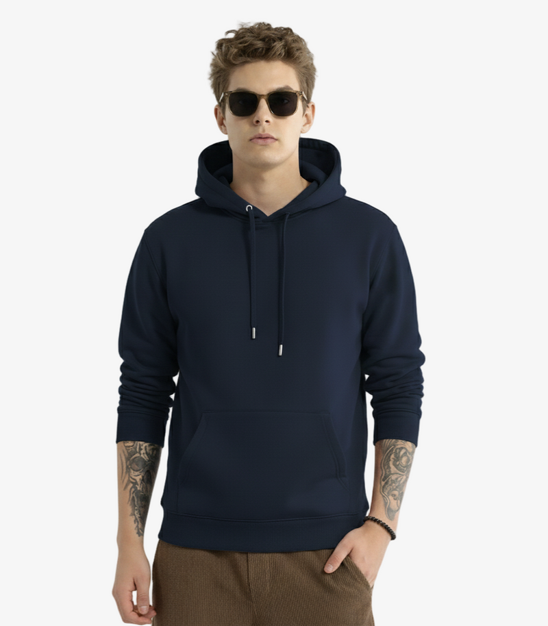Premium Plain Navy Blue Hoodie