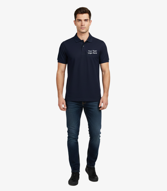 Navy Blue Customized Corporate polo t-shirt