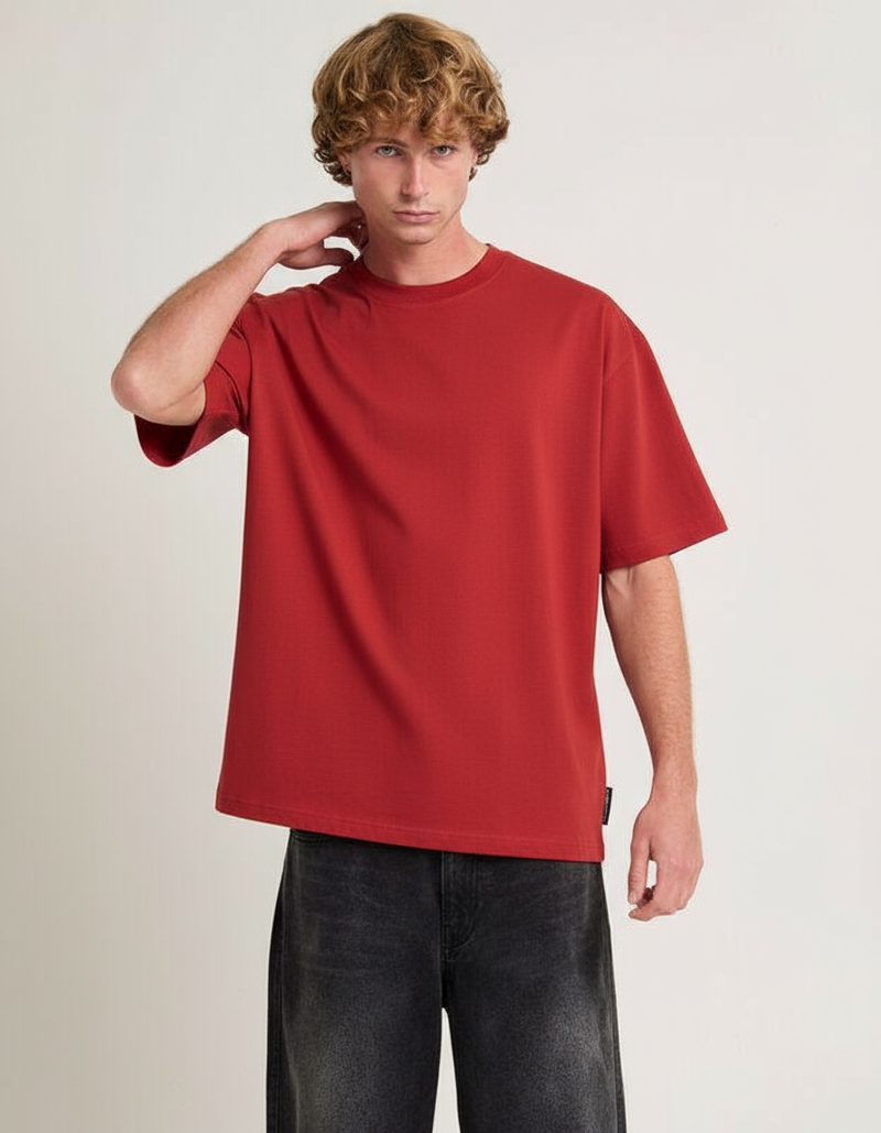 Red Oversized Plain T-Shirt