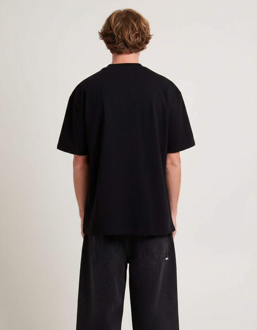 Black Oversized Plain T-Shirt
