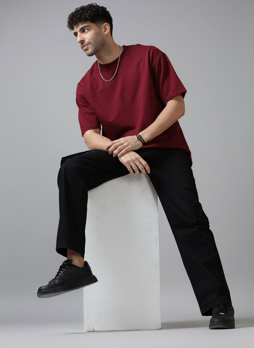 Maroon Oversized t-shirt